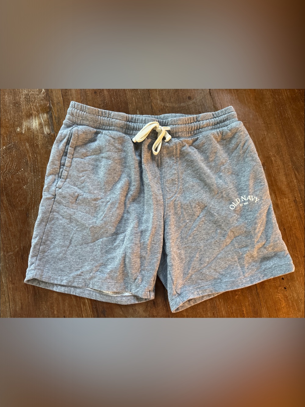 Light Gray Cotton Fleece Drawstring Lounge Shorts (never worn)